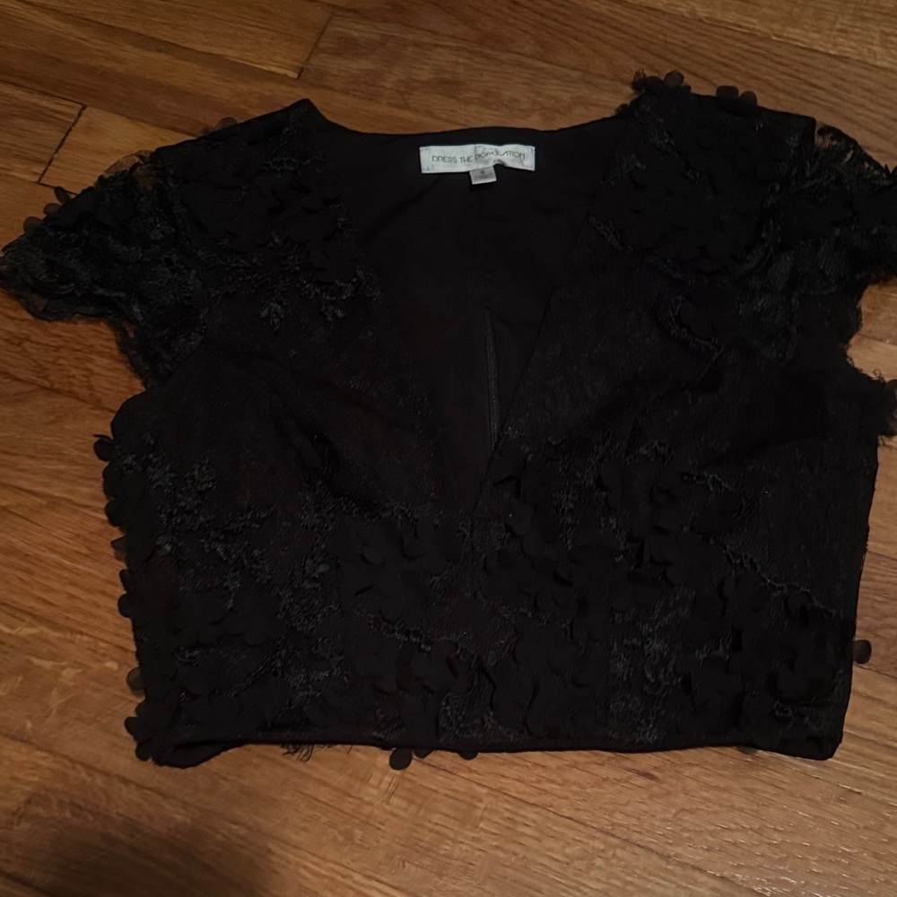 Dress The Population Crop Top Size Small